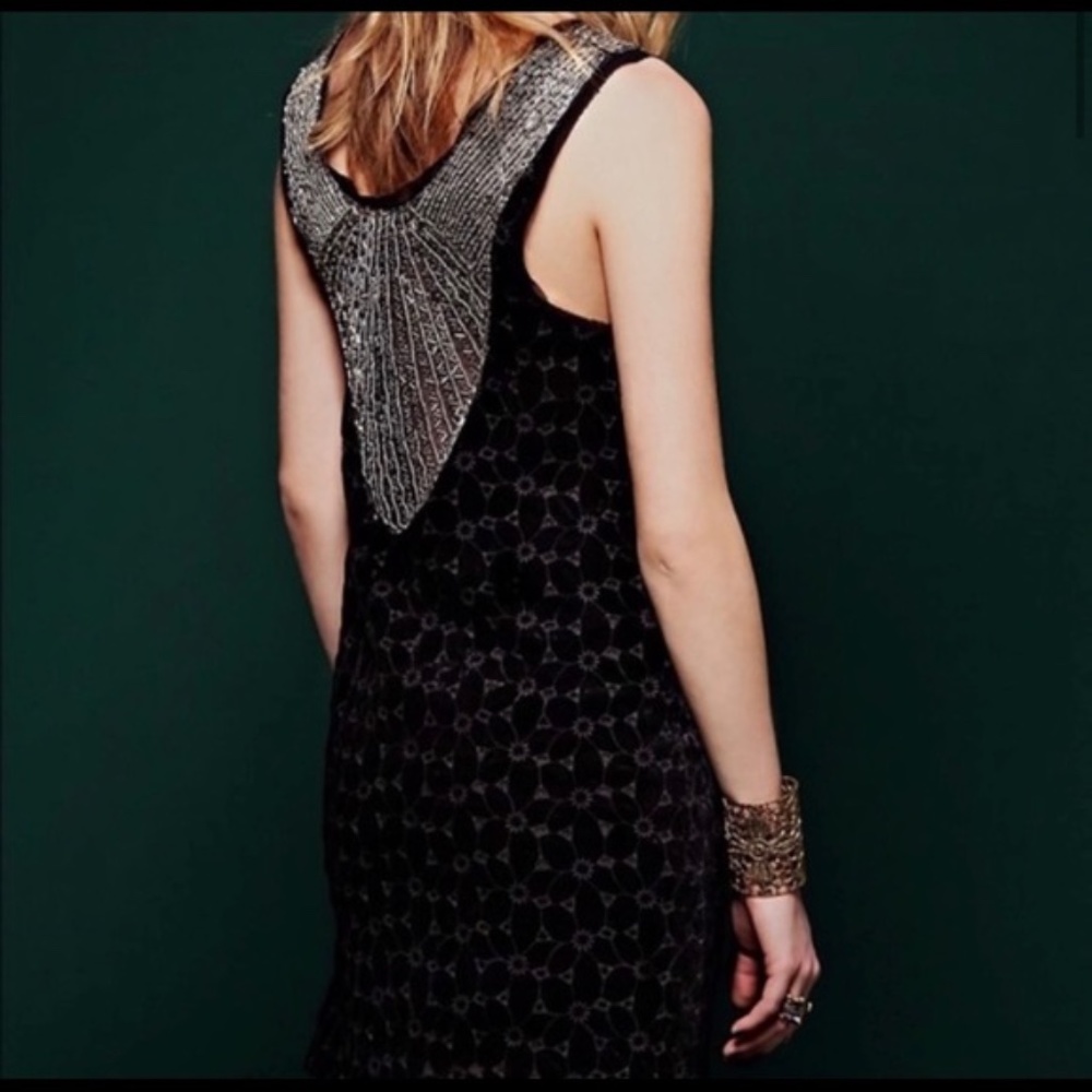 Free People Danced To Pieces Beaded Mini Dress 4 - Picture 2 of 14